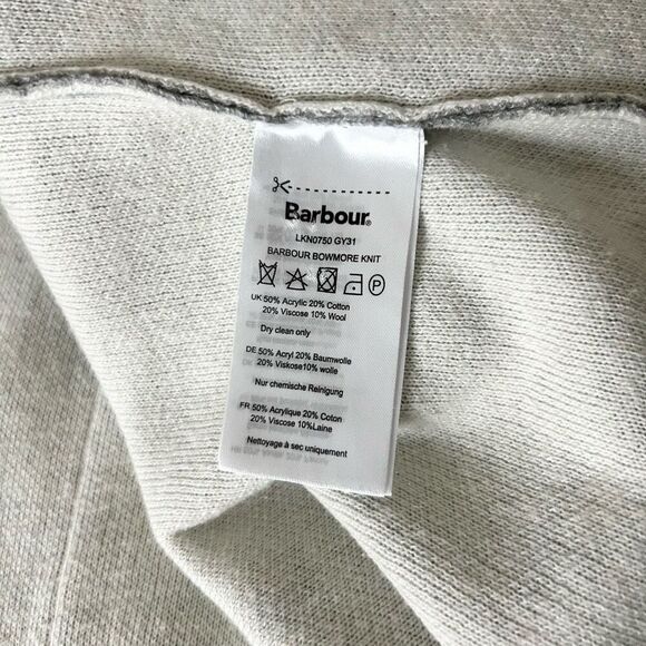 Barbour Bowmore Knit Longline Cardigan Cotton Wool Blend Patch Pocket Size Small - Picture 9 of 9